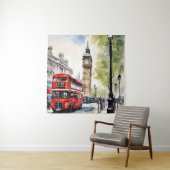 Londen waterverf kunst wandkleed (In situ)