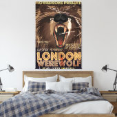 Londen weerwolf vintage film poster canvas afdruk (Insitu (Slaapkamer))