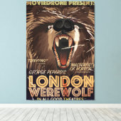 Londen weerwolf vintage film poster canvas afdruk (Insitu (Houten vloer))