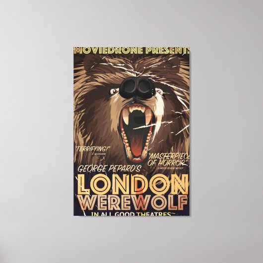 Londen weerwolf vintage film poster canvas afdruk (Voorkant)