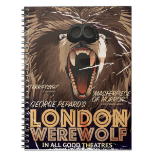 Londen weerwolf vintage film poster notitieboek