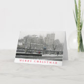 Londen Westminster Abbey uitzicht kerstkaart Feestdagen Kaart (Voorkant)