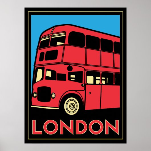 londen westminster england art deco retro poster (Voorkant)