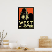 londen westminster england art deco retro poster (Keuken)