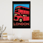 londen westminster england art deco retro poster (Keuken)