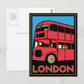 londen westminster england art deco retro poster briefkaart (Voorkant / Achterkant)