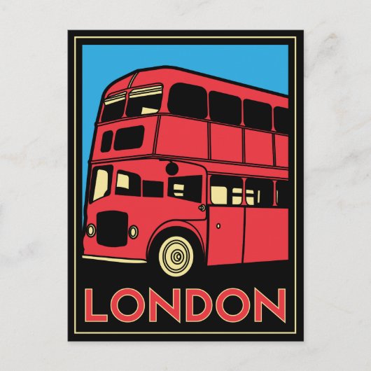 londen westminster england art deco retro poster briefkaart (Voorkant)