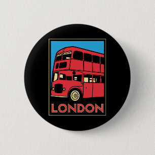 londen westminster england art deco retro poster ronde button 5,7 cm