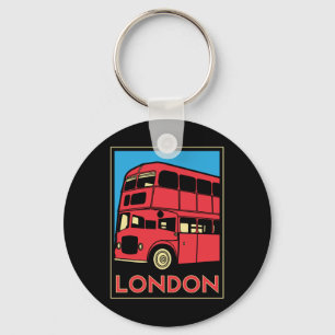londen westminster england art deco retro poster sleutelhanger