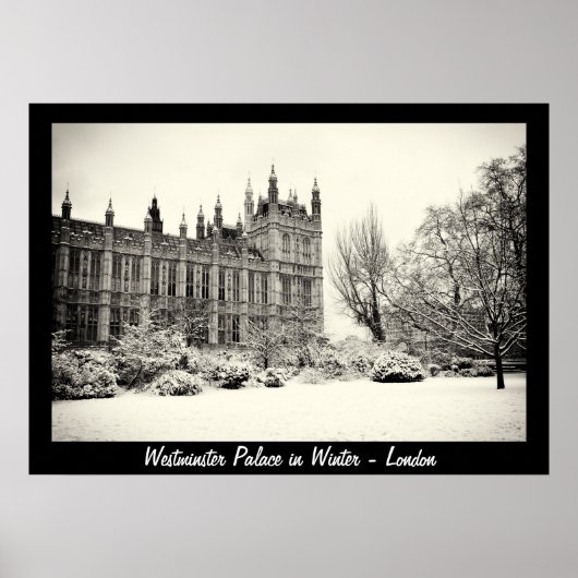 Londen - Westminster in de Winter No.1 (Poster) Poster (Voorkant)