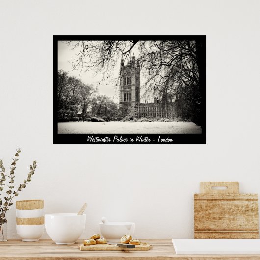 Londen - Westminster in de winter nr. 2 (Poster) Poster (Keuken)