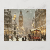  Londen Winter Christmas Cityscape Feestdagenkaart (Voorkant)