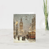  Londen Winter Christmas Cityscape Kaart (Voorkant)