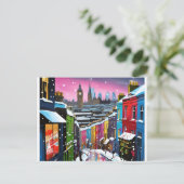 Londen, Winter - Kerst Kaart 005 (Staand voorkant)