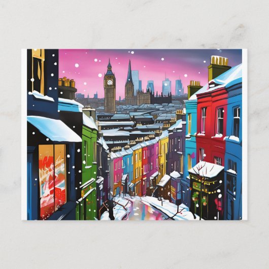Londen, Winter - Kerst Kaart 005 (Voorkant)