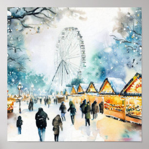 Londen-Winter Wonderland in Hyde Park (A), Poster