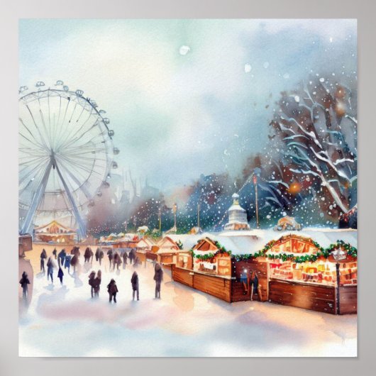 Londen-Winter Wonderland in Hyde Park (C), Poster (Voorkant)