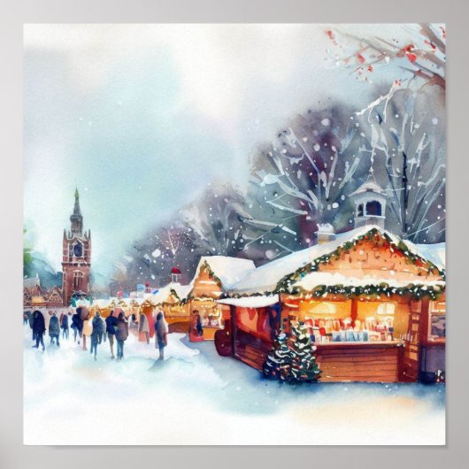 Londen-Winter Wonderland in Hyde Park (D), Poster (Voorkant)