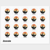  Londen Zonsondergang Cityscape Travel Souvenir Vierkante Sticker (Vel)