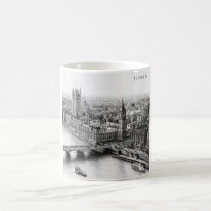 Londen Zwart en Wit Schets Mok
