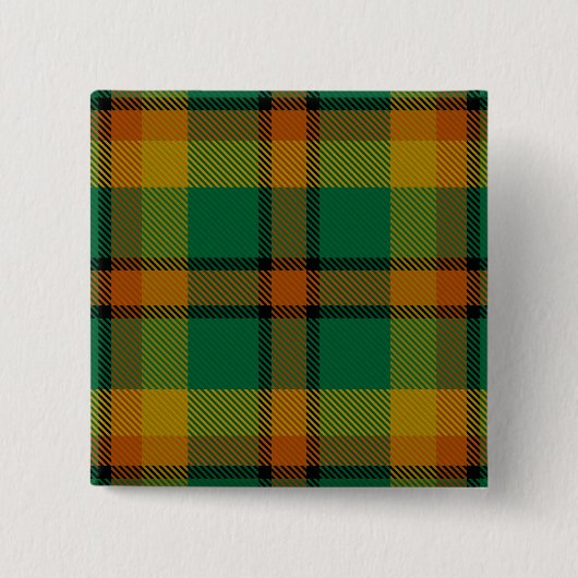 Londenaren County Irish Tartan Vierkante Button 5,1 Cm (Voorkant)