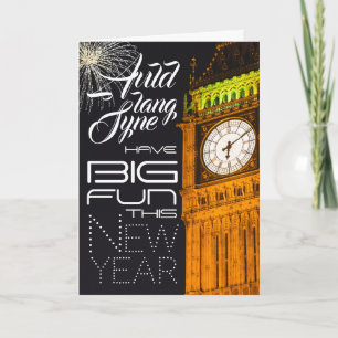 Londen's Big Ben, Nieuwjaarsgroet Kaart