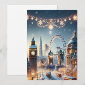 Londen's feestelijke pracht - Elegante winter Feestdagenkaart (Voorkant / Achterkant)