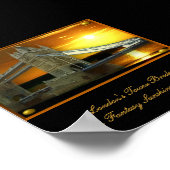 Londen's Tower Bridge in Fantasy Sunshine Poster (Hoek)