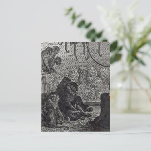 Londense apen briefkaart (Staand voorkant)