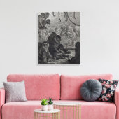 Londense apen canvas afdruk (Insitu (Woonkamer))