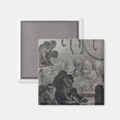 Londense apen magneet (Voorkant / Achterkant)