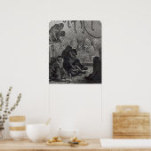 Londense apen poster (Keuken)