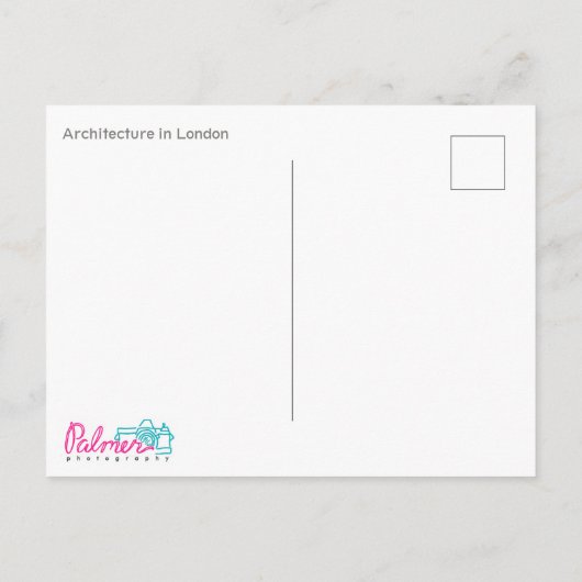 Londense architectuur briefkaart (Achterkant)