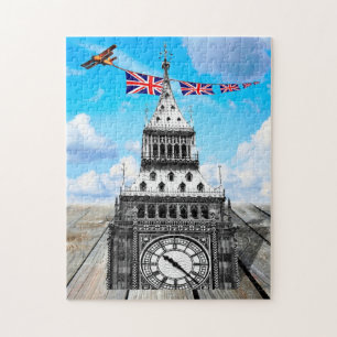 Londense, Big Ben & Airplane Union Jacks/Surreal A Legpuzzel