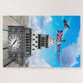 Londense, Big Ben & Airplane Union Jacks/Surreal A Legpuzzel (Horizontaal)