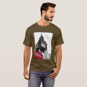 Londense Big Ben Clock Tower Modern T-shirt (Voorkant volledig)