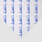 Londense blauwe Engeland patroon skyline Cool Tren Tissuepapier (Detail)