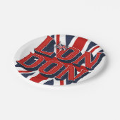Londense Borden met vlagpapier Papieren Bordje (Gekanteld)