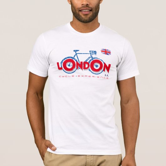 Londense Britse fiets T-shirt (Voorkant)