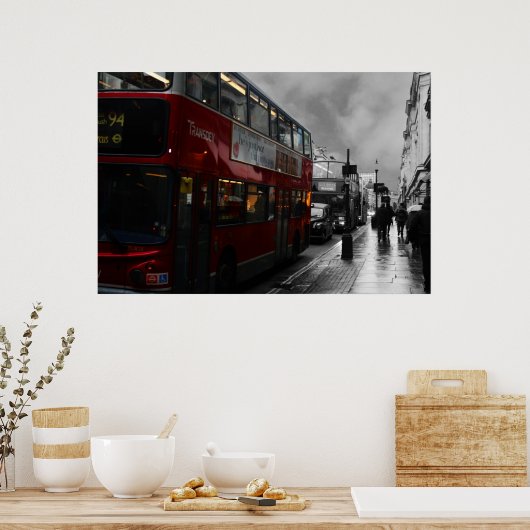 Londense bus poster (Keuken)