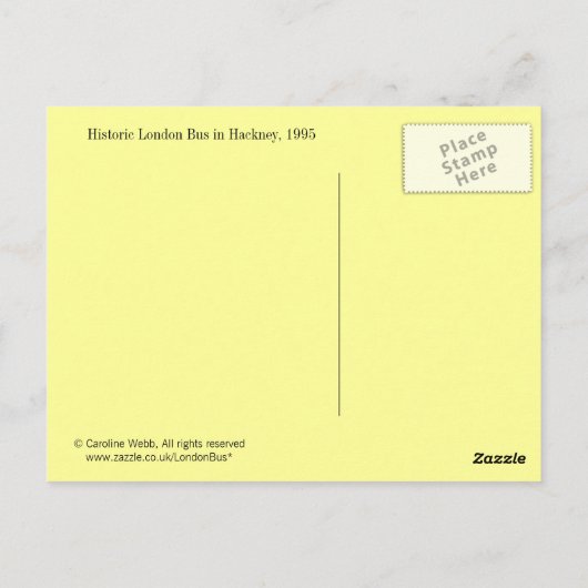 Londense busschilderstijl briefkaart (Achterkant)