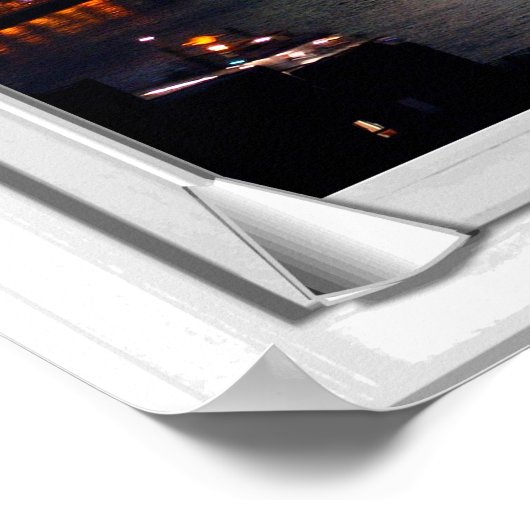 Londense City Uitzicht fake window met Blinds Poster (Hoek)