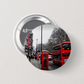 Londense cityscape ronde button 5,7 cm (Voorkant /achterkant)