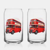 Londense dubbeldekkerbus blikvorm glas (Voorkant)