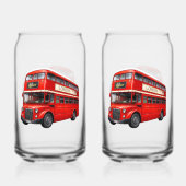 Londense dubbeldekkerbus blikvorm glas (Achterkant)