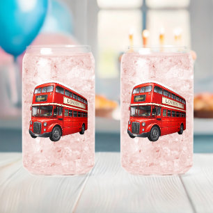 Londense dubbeldekkerbus blikvorm glas