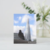 Londense duif met Uitzicht van de Shard in Backgro Briefkaart (Staand voorkant)