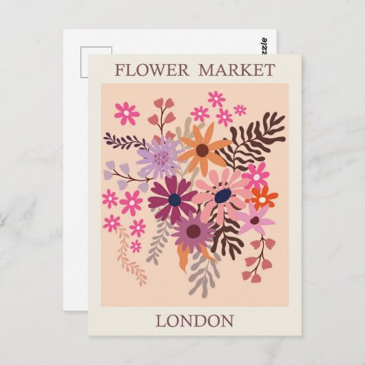 Londense Engeland - Travel van de Blode Markt Briefkaart (Voorkant / Achterkant)