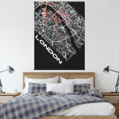 Londense galerij kunst canvas afdruk (Insitu (Slaapkamer))