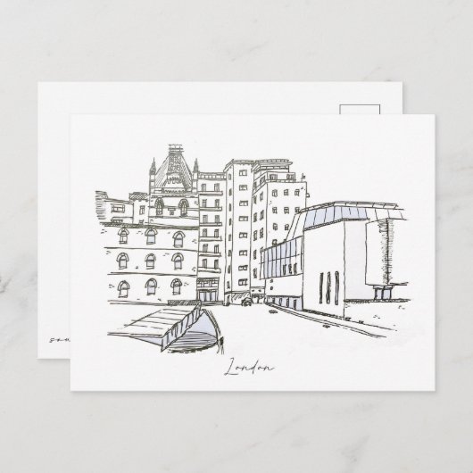 Londense handschets briefkaart (Voorkant / Achterkant)